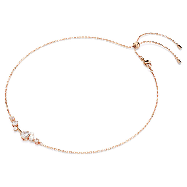 Swarovski Constella Halskette Kristallperle Rundschliffe Weiss Roségold Legierungsschicht - 5729504