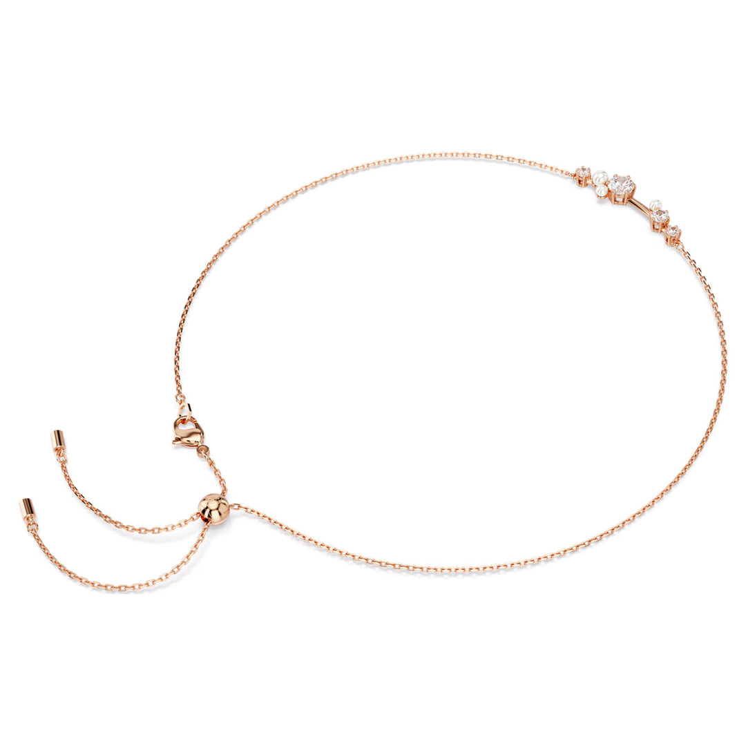Swarovski Constella Halskette Kristallperle Rundschliffe Weiss Roségold Legierungsschicht - 5729504