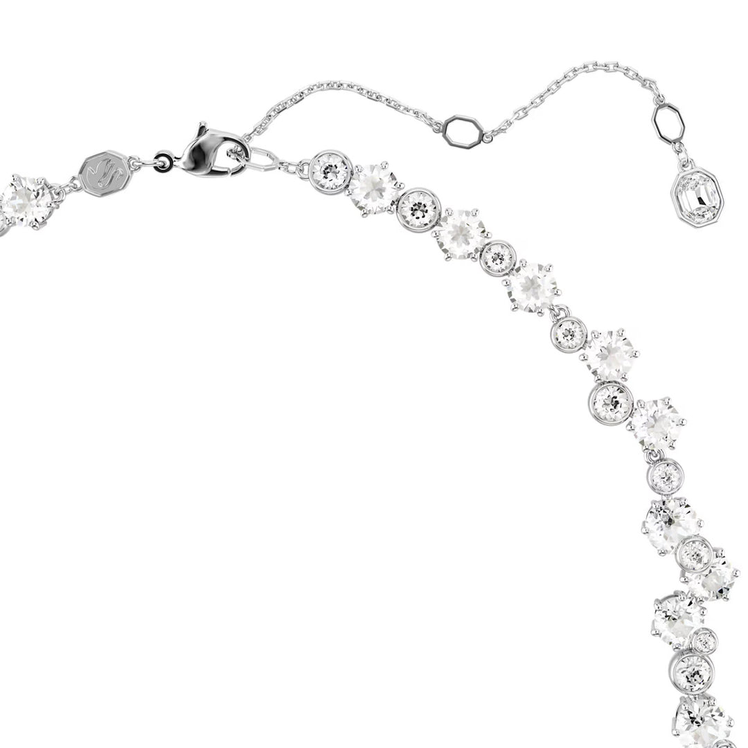 Swarovski Constella Halskette Verschiedene Schliffe Schliesse Weiss Rhodiniert - 5732249