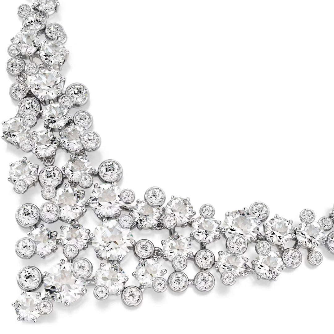 Swarovski Constella Halskette Verschiedene Schliffe Schliesse Weiss Rhodiniert - 5732249