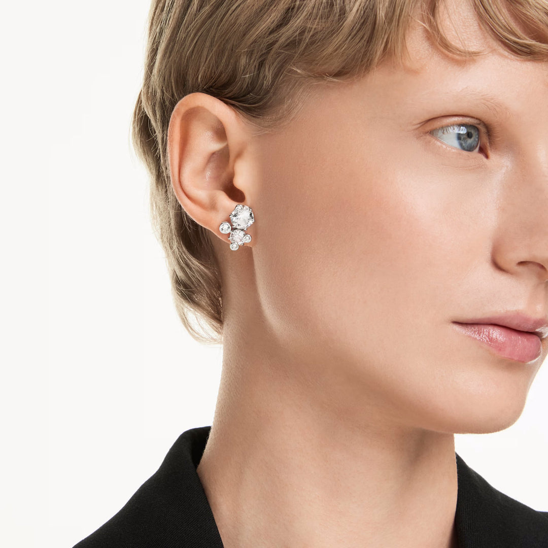 Swarovski Constella Ohrstecker Rundschliff Weiss Rhodiniert - 5732253