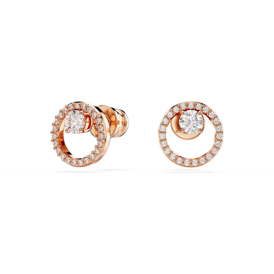 Swarovski Constella Ohrstecker Rundschliff Weiss Roségold Legierungsschicht - 5692263