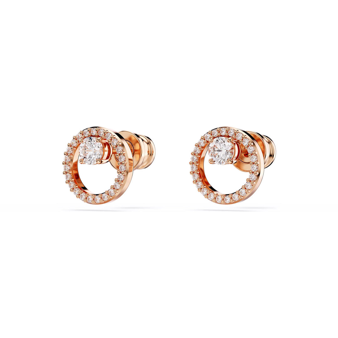 Swarovski Constella Ohrstecker Rundschliff Weiss Roségold Legierungsschicht - 5692263