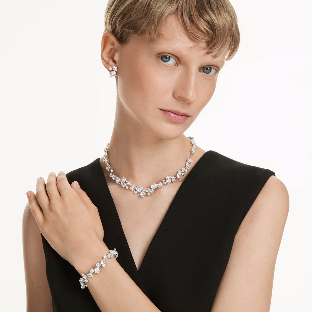 Swarovski Constella Set Verschiedene Schliffe Weiss Rhodiniert - 5738285