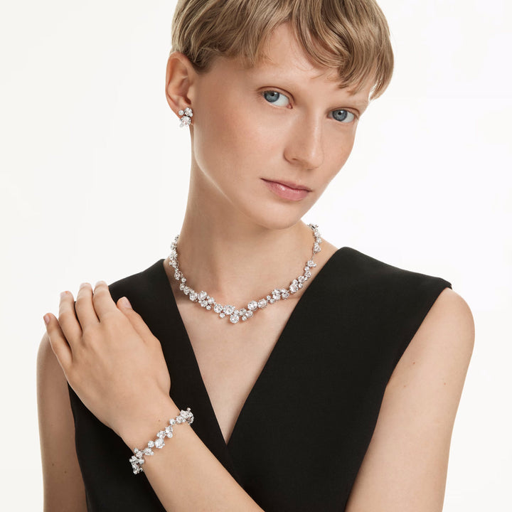 Swarovski Constella Set Verschiedene Schliffe Weiss Rhodiniert - 5738285