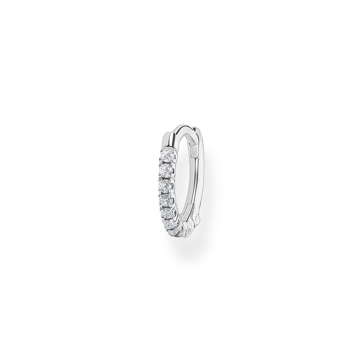 Thomas Sabo Einzel Creole Weisse Steine Silber - CR658-051-14
