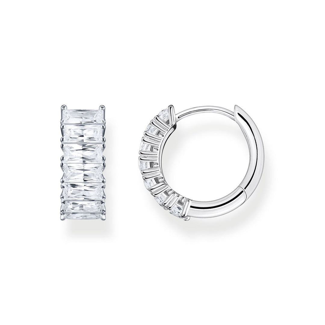 Thomas Sabo Creolen Weisse Steine Pavé Silber - CR667-051-14