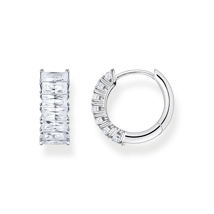 Thomas Sabo Creolen Weisse Steine Pavé Silber - CR667-051-14