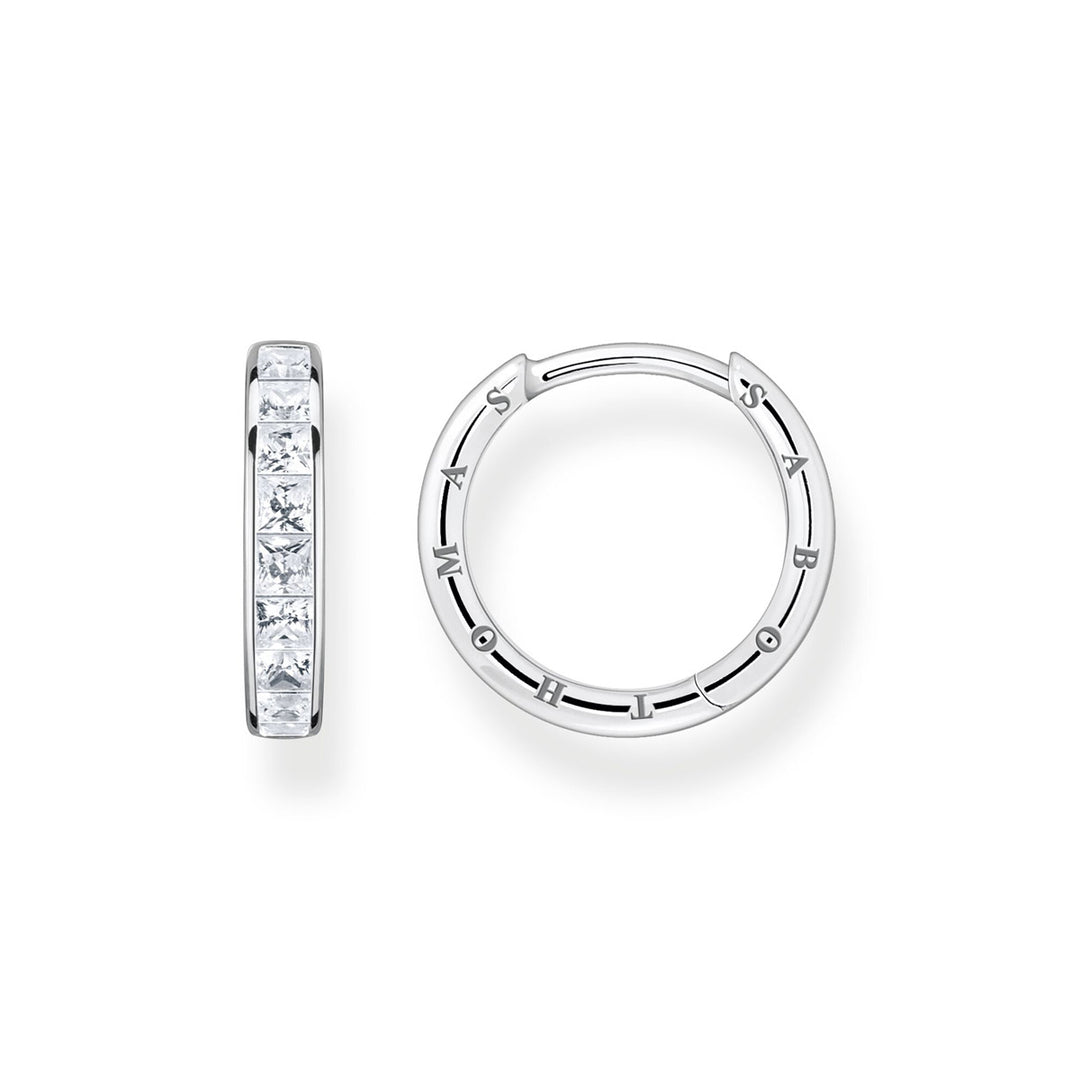 Thomas Sabo Creolen mit Weissen Steinen Pavé Silber - CR668-051-14