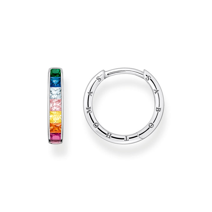 Thomas Sabo Creolen mit Bunten Steinen Pavé Silber- CR668-477-7