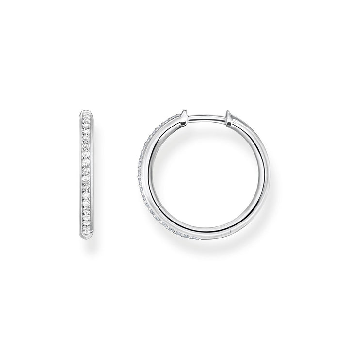 Thomas Sabo Creolen Weisse Steine Pavé Silber - CR673-051-14