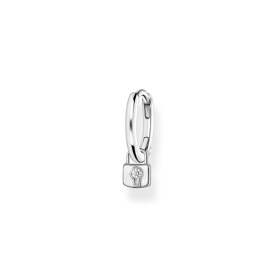 Thomas Sabo Einzel Creole mit Schloss Anhänger Silber - CR700-051-14