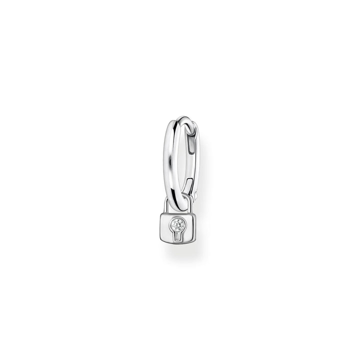 Thomas Sabo Einzel Creole mit Schloss Anhänger Silber - CR700-051-14