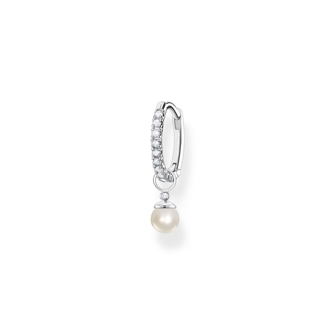 Thomas Sabo Einzel Creole mit Perlen Anhänger Silber - CR702-167-14