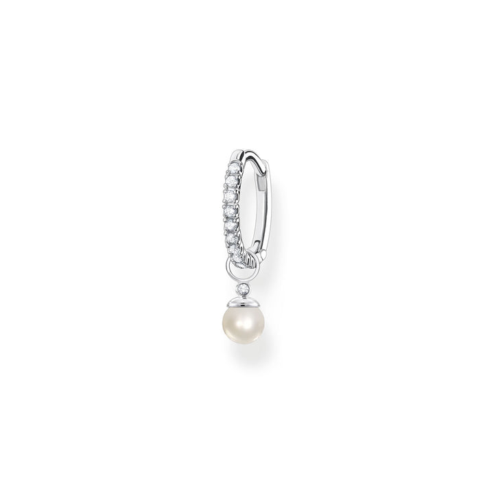 Thomas Sabo Einzel Creole mit Perlen Anhänger Silber - CR702-167-14