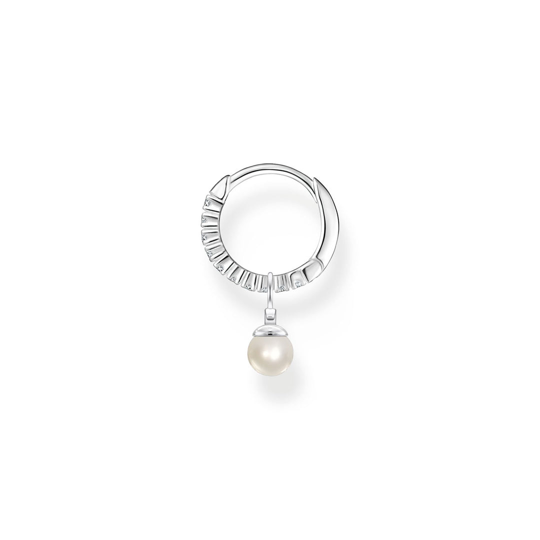 Thomas Sabo Einzel Creole mit Perlen Anhänger Silber - CR702-167-14