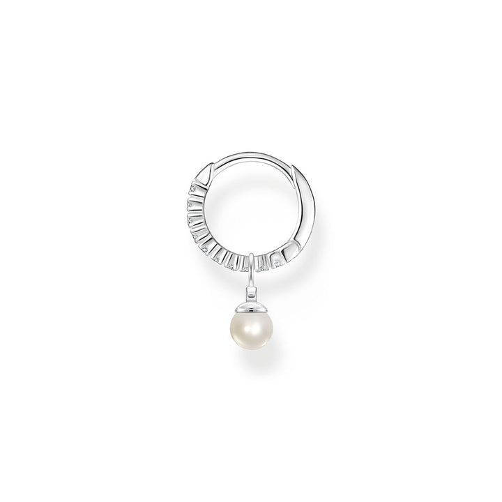 Thomas Sabo Einzel Creole mit Perlen Anhänger Silber - CR702-167-14