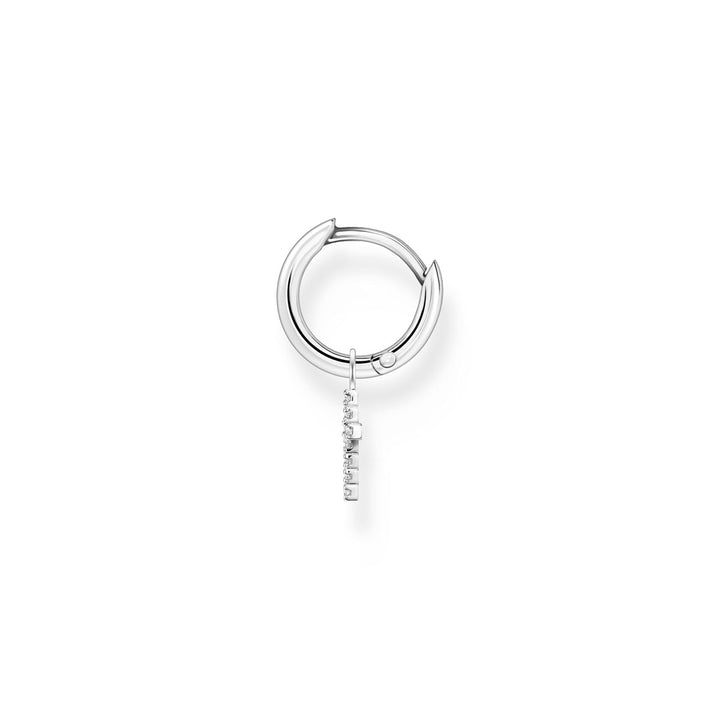 Thomas Sabo Einzel Creole mit Kreuz Anhänger Silber - CR709-051-14