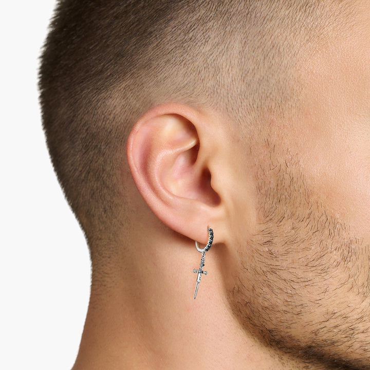 Thomas Sabo Creolen Geschwärzt Schlange und Schwert - CR713-643-11