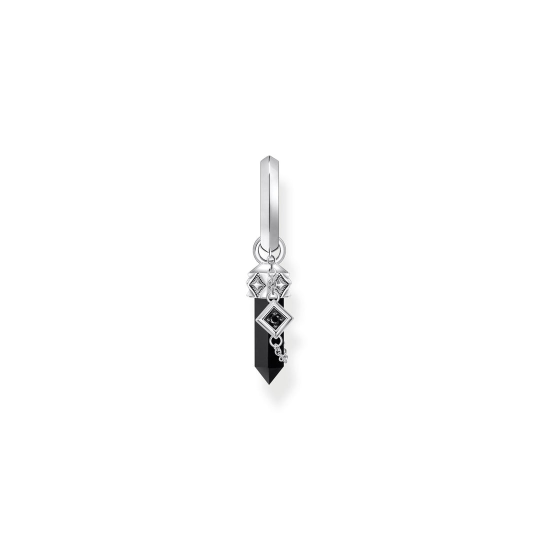 Thomas Sabo Créole solitaire avec pendentif Onyx et chaîne Argent noirci - CR724-641-11