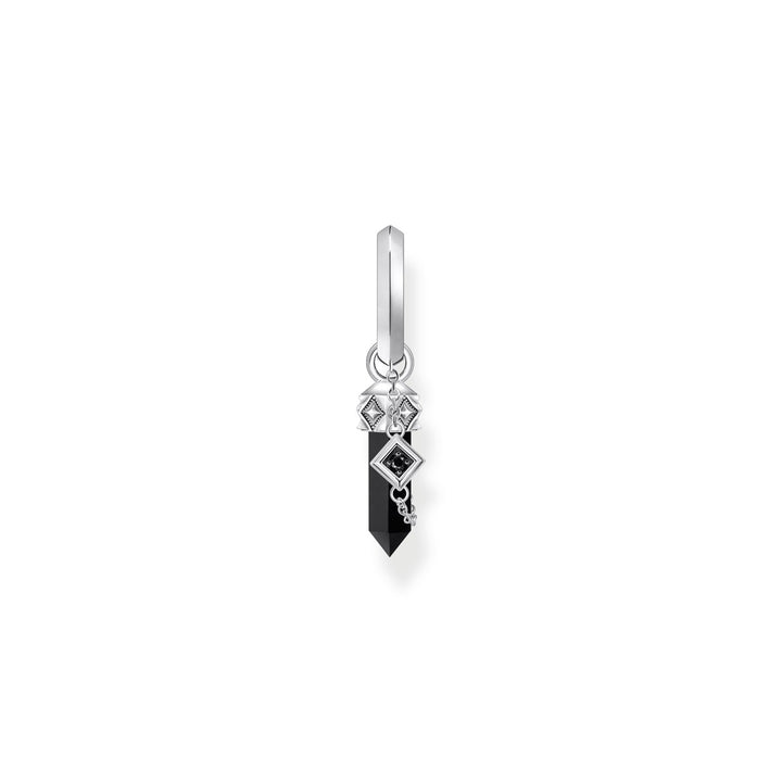 Thomas Sabo Créole solitaire avec pendentif Onyx et chaîne Argent noirci - CR724-641-11