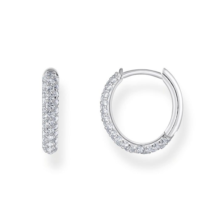Thomas Sabo Creolen mit weissem Zirkonia Pavé Silber - CR730-051-14