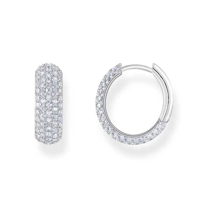 Thomas Sabo Creolen mit weissem Zirkonia Pavé Silber - CR731-051-14
