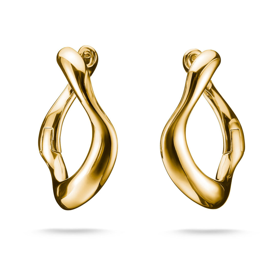 Thomas Sabo Small Hoop Earrings Natural Beauty Gold Plated - CR754-413-39