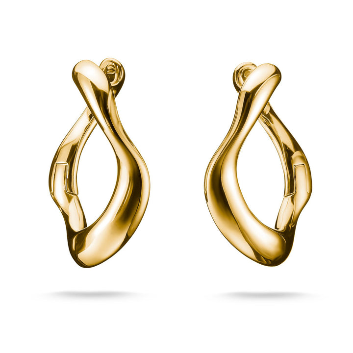 Thomas Sabo Small Hoop Earrings Natural Beauty Gold Plated - CR754-413-39