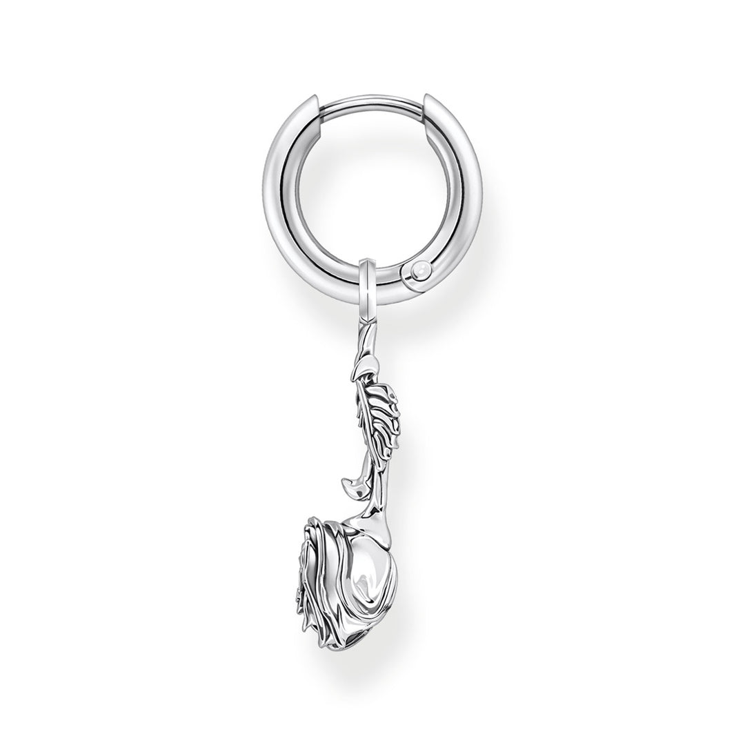 Thomas Sabo Einzel Creole mit Anhänger Midnight Rose Silber - CR756-637-21