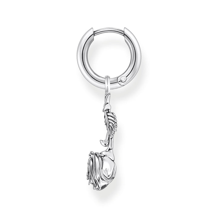 Thomas Sabo Einzel Creole mit Anhänger Midnight Rose Silber - CR756-637-21