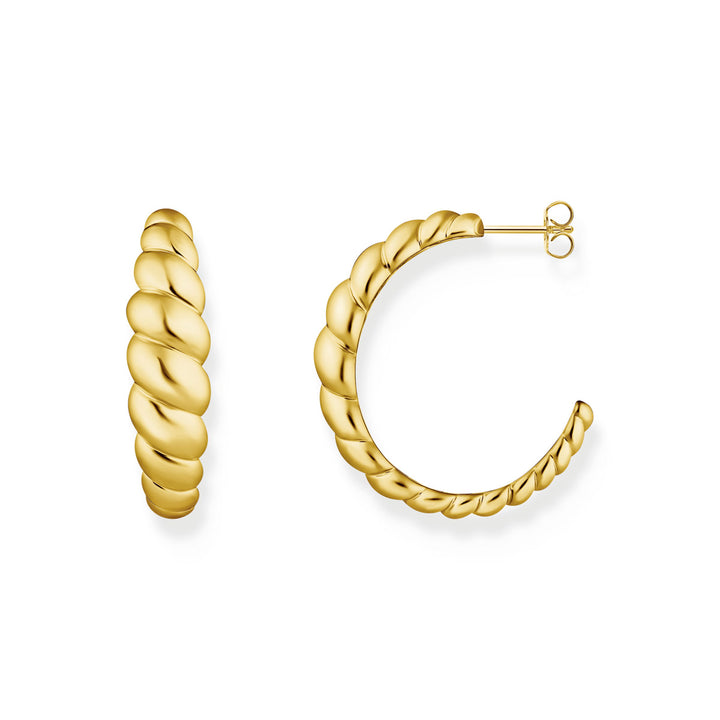 Thomas Sabo Créoles de formes organiques plaquées or - CR758-413-39