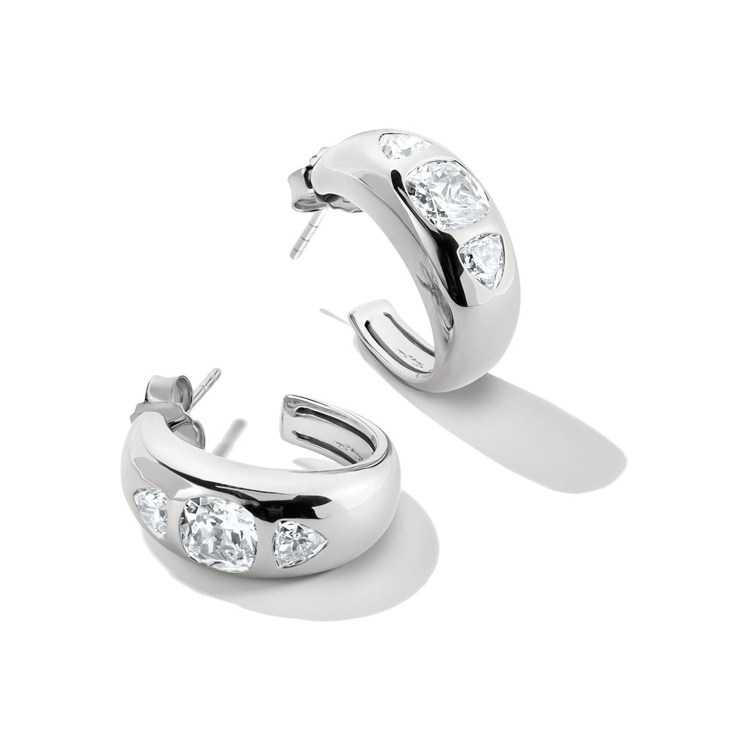 Thomas Sabo Creolen mit weissen Zirkonia Steine Bold Elegance Silber - CR759-051-14