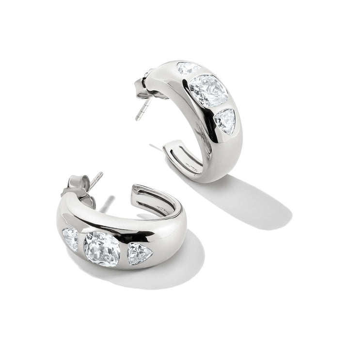 Thomas Sabo Creolen mit weissen Zirkonia Steine Bold Elegance Silber - CR759-051-14