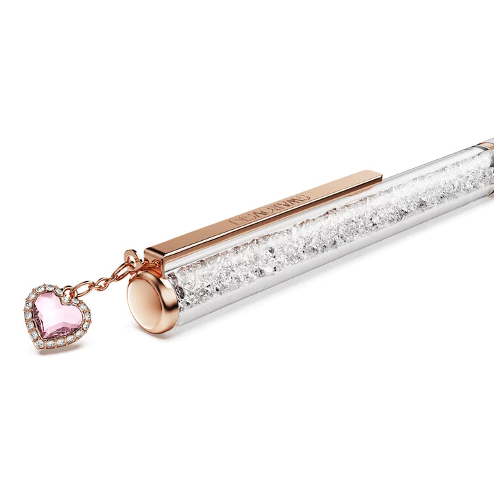 Swarovski Crystalline Kugelschreiber Herz Rosa Rosa lackiert Roségold Legierungsschicht - 5732990