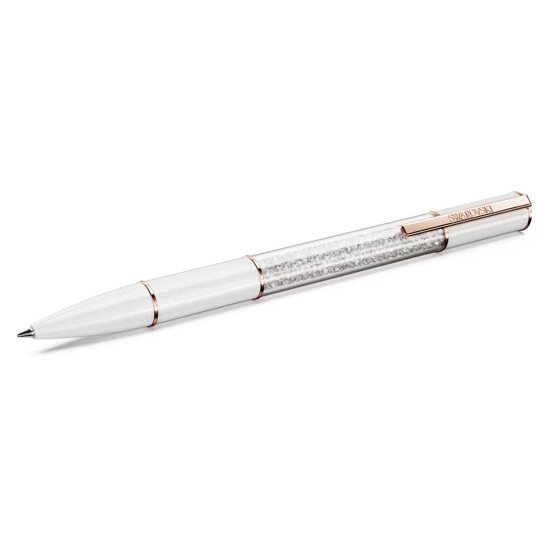 Swarovski Stylo à bille Crystalline Blanc Placage de ton or rosé - 5694174