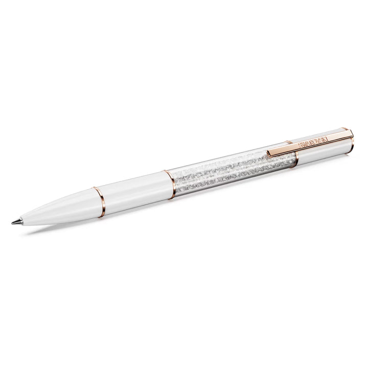 Swarovski Stylo à bille Crystalline Blanc Placage de ton or rosé - 5694174