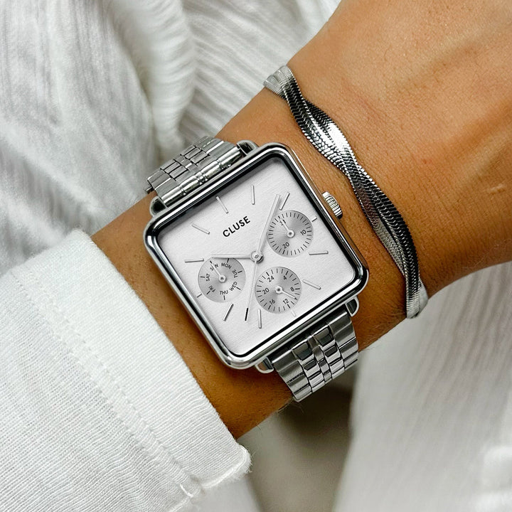 Cluse La Tétragone Multifunction Silver - CW13802