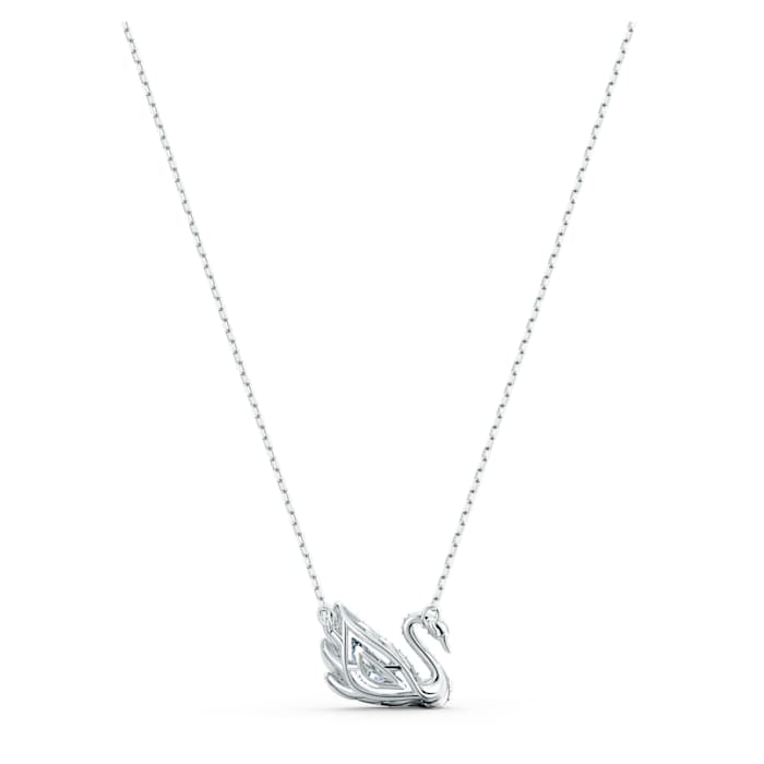Swarovski Swan Halskette Dancing Swan Weiss Rhodiniert - 5514421