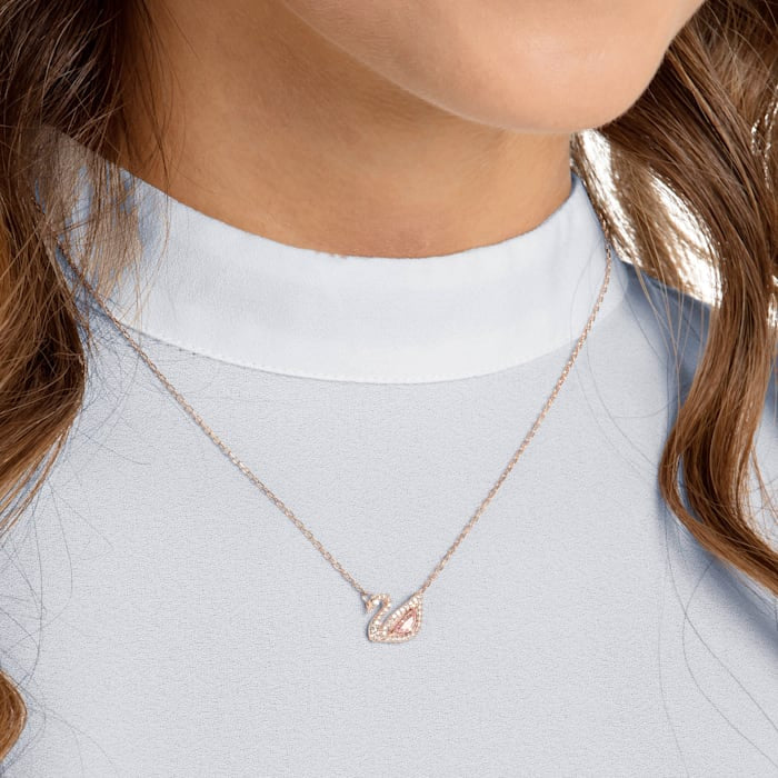 Swarovski Swan Halskette Schwan Rosa Roségold Legierungsschicht - 5469989