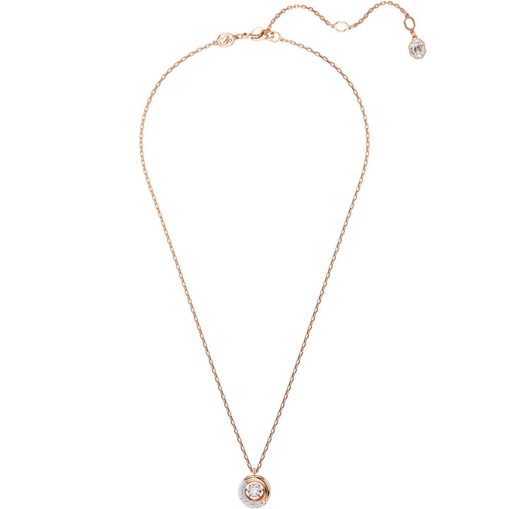Swarovski Dextera Halskette Rundschliff Weiss Roségold - 5692257
