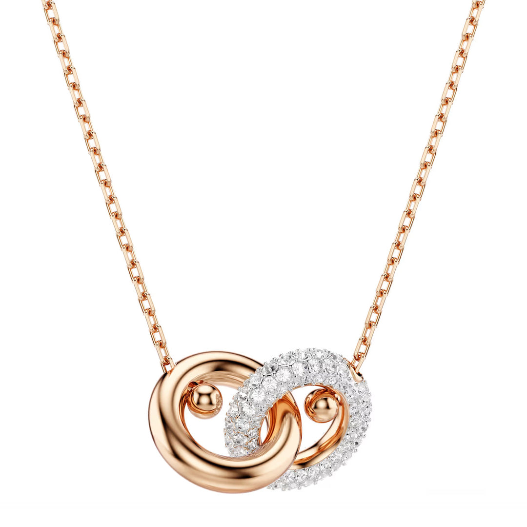 Swarovski Dextera Halskette Rundschliff Weiss Roségold Legierungsschicht - 5738200