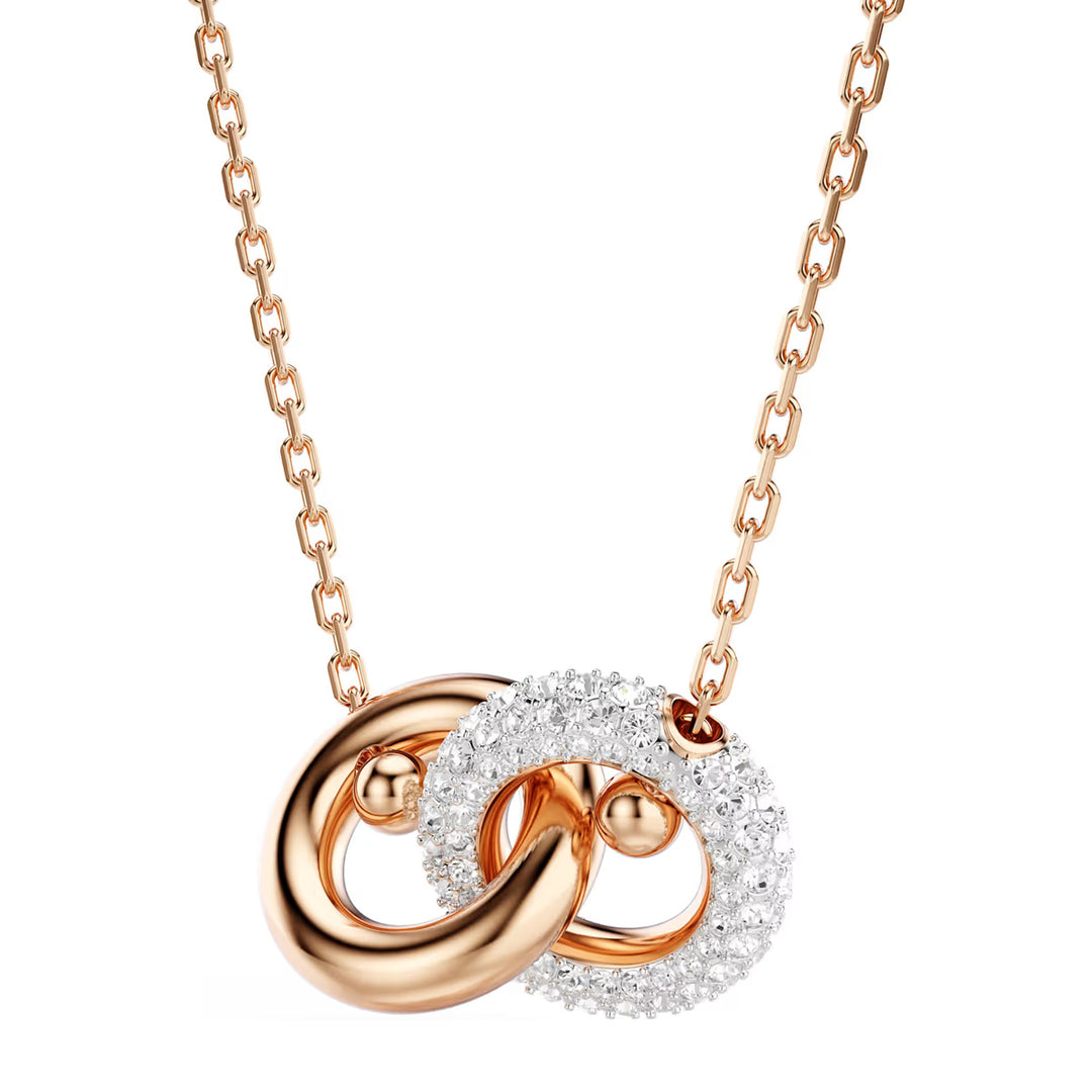 Swarovski Dextera Halskette Rundschliff Weiss Roségold Legierungsschicht - 5738200