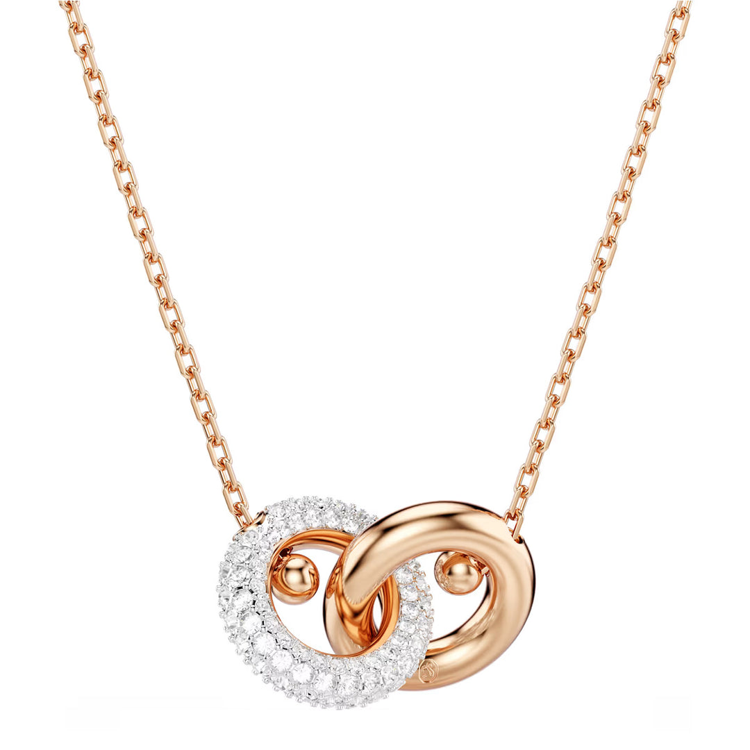 Swarovski Dextera Halskette Rundschliff Weiss Roségold Legierungsschicht - 5738200
