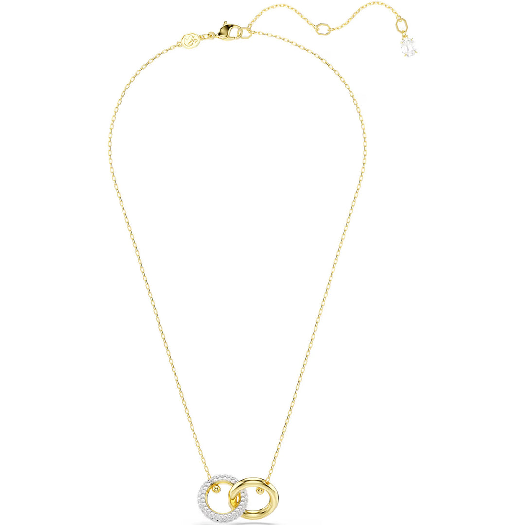 Swarovski Dextera Halskette Verschlungener Reif Weiss Goldlegierungsschicht - 5668820