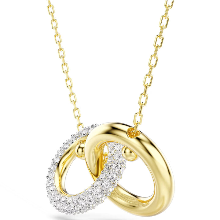 Swarovski Dextera Halskette Verschlungener Reif Weiss Goldlegierungsschicht - 5668820