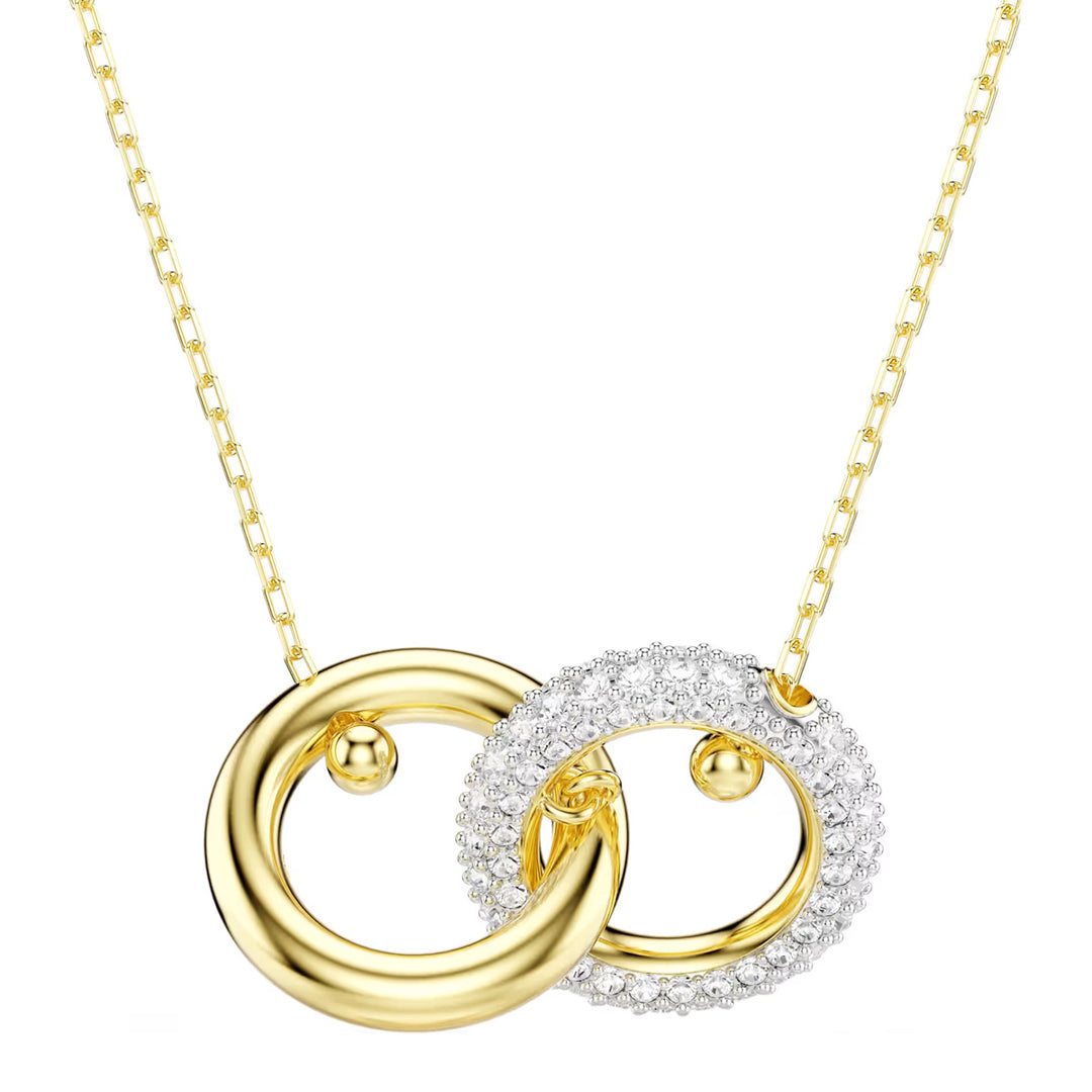 Swarovski Dextera Halskette Verschlungener Reif Weiss Goldlegierungsschicht - 5668820