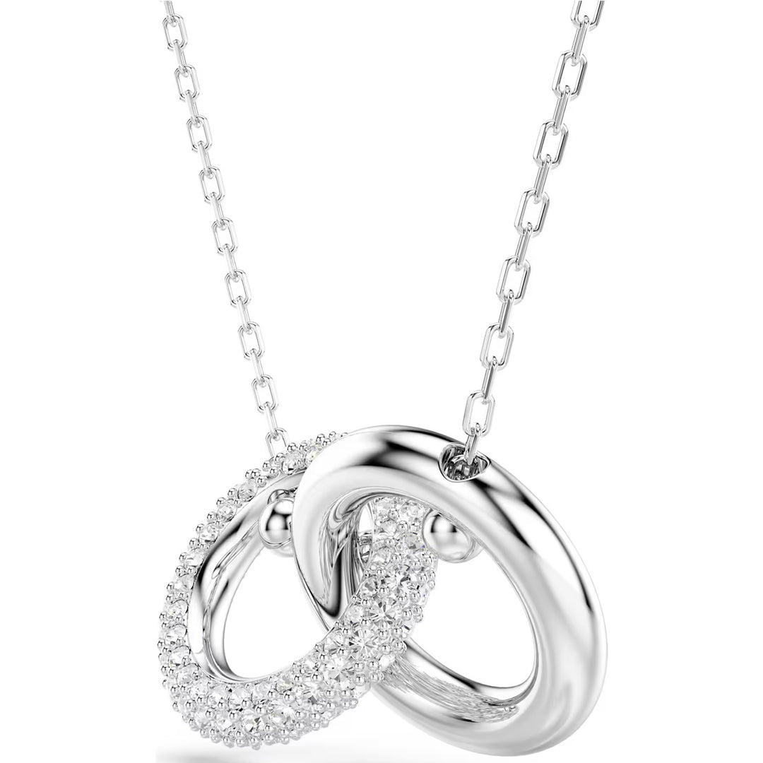 Swarovski Dextera Halskette Verschlungener Reif Weiss Rhodiniert - 5670251