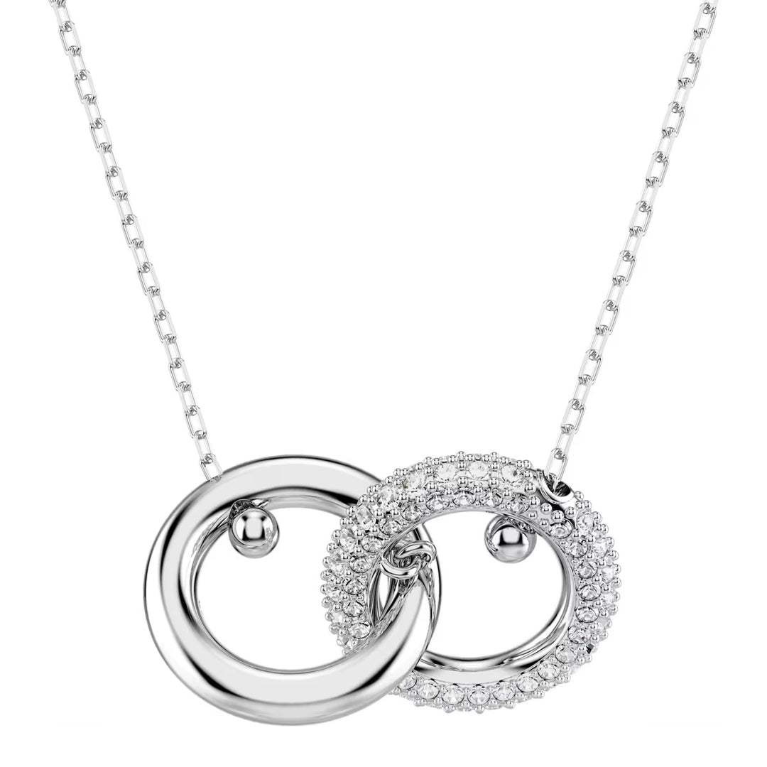Swarovski Dextera Halskette Verschlungener Reif Weiss Rhodiniert - 5670251