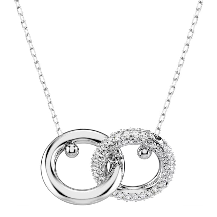 Swarovski Dextera Halskette Verschlungener Reif Weiss Rhodiniert - 5670251